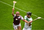 6 September 2020; Paddy Bolger of Clara closes down Ronan Corcoran of Ballyhale Shamrocks during the Kilkenny County Senior Hurling Championship Quarter-Final match between Clara and Ballyhale Shamrocks at UPMC Nowlan Park in Kilkenny. Photo by Harry Murphy/Sportsfile