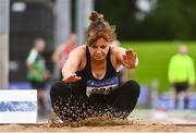 6 September 2020; Maureen Mccauley of City of Lisburn AC, Down, competing in the F55 Women's Long Jump event during the Irish Life Health National Masters Track and Field Championships at Morton Stadium in Santry, Dublin. Photo by Sam Barnes/Sportsfile