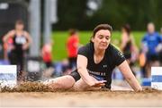 6 September 2020; Shirley Fennelly of Tramore AC, Waterford, competing in the M50 Women's Long Jump event during the Irish Life Health National Masters Track and Field Championships at Morton Stadium in Santry, Dublin. Photo by Sam Barnes/Sportsfile