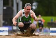 6 September 2020; Danny Meaney of Templemore AC, Tipperary, competing in the M40 Men's Long Jump event during the Irish Life Health National Masters Track and Field Championships at Morton Stadium in Santry, Dublin. Photo by Sam Barnes/Sportsfile