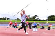 6 September 2020; Daithi O Murchu of Dundrum South Dublin AC, competing in the M60 Men's Javelin event during the Irish Life Health National Masters Track and Field Championships at Morton Stadium in Santry, Dublin. Photo by Sam Barnes/Sportsfile