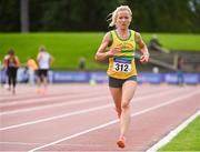 6 September 2020; Ciara Hickey of Brothers Pearse AC, Dublin, competing in the F40 Women's 3000m event during the Irish Life Health National Masters Track and Field Championships at Morton Stadium in Santry, Dublin. Photo by Sam Barnes/Sportsfile