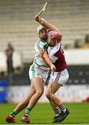 6 September 2020; Joe Cuddihy of Ballyhale Shamrocks in action against Paddy Bolger of Clara during the Kilkenny County Senior Hurling Championship Quarter-Final match between Clara and Ballyhale Shamrocks at UPMC Nowlan Park in Kilkenny. Photo by Harry Murphy/Sportsfile