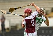 6 September 2020; Joe Cuddihy of Ballyhale Shamrocks in action against Paddy Bolger of Clara during the Kilkenny County Senior Hurling Championship Quarter-Final match between Clara and Ballyhale Shamrocks at UPMC Nowlan Park in Kilkenny. Photo by Harry Murphy/Sportsfile