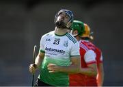6 September 2020; Emmett Ó Conghaile of Lucan Sarsfields reacts after a missed chance during the Dublin County Senior Hurling Championship Semi-Final match between Lucan Sarsfields and Cuala at Parnell Park in Dublin. Photo by Piaras Ó Mídheach/Sportsfile
