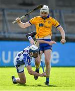 6 September 2020; Shane Barrett of Na Fianna in action against Simon Lambert of Ballyboden St Enda's during the Dublin County Senior Hurling Championship Semi-Final match between Ballyboden St Enda's and Na Fianna at Parnell Park in Dublin. Photo by Piaras Ó Mídheach/Sportsfile