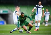 6 September 2020; Adam Idah of Republic of Ireland is tackled by Juhani Ojala of Finland during the UEFA Nations League B match between Republic of Ireland and Finland at the Aviva Stadium in Dublin. Photo by Stephen McCarthy/Sportsfile