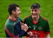 6 September 2020; Cian Kenny of James Stephen's, right, embraces with team-mate Gavin Costigan following the Kilkenny County Senior Hurling Championship Quarter-Final match between James Stephen's and Mullinavat at UPMC Nowlan Park in Kilkenny. Photo by Harry Murphy/Sportsfile