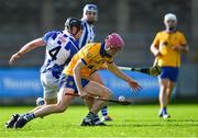 6 September 2020; Colin Currie of Na Fianna in action against David O'Connor of Ballyboden St Enda's during the Dublin County Senior Hurling Championship Semi-Final match between Ballyboden St Enda's and Na Fianna at Parnell Park in Dublin. Photo by Piaras Ó Mídheach/Sportsfile
