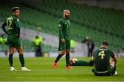 6 September 2020; David McGoldrick of Republic of Ireland, centre, and team-mates Callum Robinson, left, and Shane Duffy, right, following their side's defeat during the UEFA Nations League B match between Republic of Ireland and Finland at the Aviva Stadium in Dublin. Photo by Seb Daly/Sportsfile