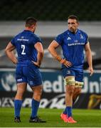 4 September 2020; Jack Conan, right, and Rónan Kelleher of Leinster during the Guinness PRO14 Semi-Final match between Leinster and Munster at the Aviva Stadium in Dublin. Photo by David Fitzgerald/Sportsfile