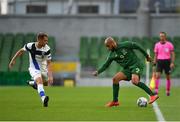 6 September 2020; David McGoldrick of Republic of Ireland in action against Leo Väisänen of Finland during the UEFA Nations League B match between Republic of Ireland and Finland at the Aviva Stadium in Dublin. Photo by Seb Daly/Sportsfile