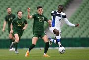 6 September 2020; Glen Kamara of Finland in action against Callum O’Dowda of Republic of Ireland during the UEFA Nations League B match between Republic of Ireland and Finland at the Aviva Stadium in Dublin. Photo by Stephen McCarthy/Sportsfile