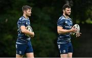 7 September 2020; Ross Byrne, left, and Robbie Henshaw during Leinster Rugby squad training session at UCD in Dublin. Photo by Ramsey Cardy/Sportsfile