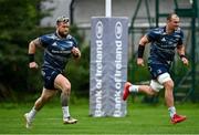 7 September 2020; Andrew Porter, right, and Rhys Ruddock during Leinster Rugby squad training session at UCD in Dublin. Photo by Ramsey Cardy/Sportsfile