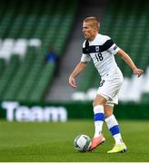 6 September 2020; Jere Uronen of Finland during the UEFA Nations League B match between Republic of Ireland and Finland at the Aviva Stadium in Dublin. Photo by Eóin Noonan/Sportsfile