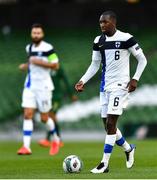 6 September 2020; Glen Kamara of Finland during the UEFA Nations League B match between Republic of Ireland and Finland at the Aviva Stadium in Dublin. Photo by Eóin Noonan/Sportsfile