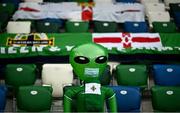 7 September 2020; A Northern Ireland inflatable alien in the stands prior to the UEFA Nations League B match between Northern Ireland and Norway at the National Football Stadium at Windsor Park in Belfast. Photo by David Fitzgerald/Sportsfile
