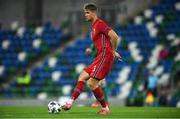 7 September 2020; Kristoffer Ajer of Norway during the UEFA Nations League B match between Northern Ireland and Norway at the National Football Stadium at Windsor Park in Belfast. Photo by David Fitzgerald/Sportsfile