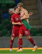 7 September 2020; Erling Braut Haaland, right, and Jonas Svensson of Norway following the UEFA Nations League B match between Northern Ireland and Norway at the National Football Stadium at Windsor Park in Belfast. Photo by Stephen McCarthy/Sportsfile
