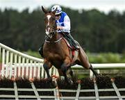 9 September 2020; Get Rich Die Plyin, with Jack Kennedy up, jumps the last on their way to winning the Enter Now For Goffs December National Hunt Sale Maiden Hurdle at Punchestown Racecourse in Kildare. Photo by Seb Daly/Sportsfile