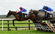 9 September 2020; Ellie Mac, left, with Rachael Blackmore up, jumps the last ahead of eventual second place Mister Fogpatches, with Danny Mullins up, on their way to winning the Conway Piling Handicap Hurdle at Punchestown Racecourse in Kildare. Photo by Seb Daly/Sportsfile