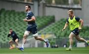 11 September 2020; James Ryan, left, and James Tracy during the Leinster Rugby captains run at the Aviva Stadium in Dublin. Photo by Ramsey Cardy/Sportsfile
