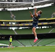 11 September 2020; Jordan Larmour during the Leinster Rugby captains run at the Aviva Stadium in Dublin. Photo by Ramsey Cardy/Sportsfile