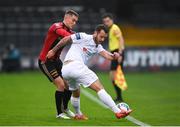 11 September 2020; Kurtis Byrne of Waterford in action against Anthony Breslin of Bohemians during the SSE Airtricity League Premier Division match between Bohemians and Waterford at Dalymount Park in Dublin. Photo by Stephen McCarthy/Sportsfile