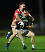 11 September 2020; Jack Barry of St Brendan's in action against Dara Moynihan of East Kerry during the Kerry County Senior Football Championship Semi-Final match between East Kerry and St Brendan's at Austin Stack Park in Tralee, Kerry. Photo by Piaras Ó Mídheach/Sportsfile