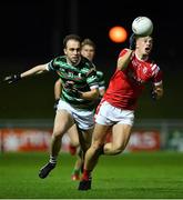 11 September 2020; Shane Cronin of East Kerry gets past Andrew Barry of St Brendan's during the Kerry County Senior Football Championship Semi-Final match between East Kerry and St Brendan's at Austin Stack Park in Tralee, Kerry. Photo by Piaras Ó Mídheach/Sportsfile