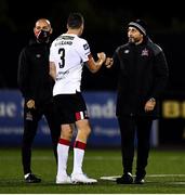 11 September 2020; Dundalk interim head coach Filippo Giovagnoli, right, and Brian Gartland of Dundalk following the SSE Airtricity League Premier Division match between Dundalk and Shelbourne at Oriel Park in Dundalk, Louth. Photo by Ben McShane/Sportsfile