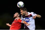 11 September 2020; Andy Boyle of Dundalk and Ryan Brennan of Shelbourne during the SSE Airtricity League Premier Division match between Dundalk and Shelbourne at Oriel Park in Dundalk, Louth. Photo by Ben McShane/Sportsfile