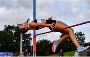 12 September 2020; Lara O'Byrne of Donore Harriers, Dublin, competing in the High Jump event of the Senior Women's Heptathlon  during day one of the Irish Life Health Combined Event Championships at Morton Stadium in Santry, Dublin. Photo by Sam Barnes/Sportsfile