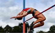 12 September 2020; Anna McCauley of City of Lisburn AC, Down, competing in the High Jump event of the Senior Women's Heptathlon  during day one of the Irish Life Health Combined Event Championships at Morton Stadium in Santry, Dublin. Photo by Sam Barnes/Sportsfile