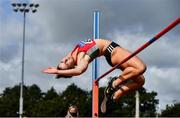 12 September 2020; Anna McCauley of City of Lisburn AC, Down, competing in the High Jump event of the Senior Women's Heptathlon  during day one of the Irish Life Health Combined Event Championships at Morton Stadium in Santry, Dublin. Photo by Sam Barnes/Sportsfile
