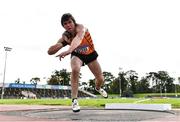 12 September 2020; Mark Tierney of Nenagh Olympic AC, Tipperary, competing in the Shot Put event of the Senior Men's Decathlon during day one of the Irish Life Health Combined Event Championships at Morton Stadium in Santry, Dublin. Photo by Sam Barnes/Sportsfile