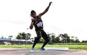 12 September 2020; Rolus Olusa of Clonliffe Harriers AC, Dublin, competing in the Shot Put event of the Senior Men's Decathlon during day one of the Irish Life Health Combined Event Championships at Morton Stadium in Santry, Dublin. Photo by Sam Barnes/Sportsfile