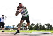 12 September 2020; Michael Healy of Youghal AC, Cork, competing in the Shot Put event of the Senior Men's Decathlon during day one of the Irish Life Health Combined Event Championships at Morton Stadium in Santry, Dublin. Photo by Sam Barnes/Sportsfile