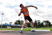 12 September 2020; Joseph McEvoy of Nenagh Olympic AC, Tipperary, competing in the Shot Put event of the Junior Men's Decathlon during day one of the Irish Life Health Combined Event Championships at Morton Stadium in Santry, Dublin. Photo by Sam Barnes/Sportsfile