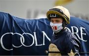 12 September 2020; Jockey Colin Keane after riding Champers Elysees to victory in the Coolmore America 'Justify' Matron Stakes during day one of The Longines Irish Champions Weekend at Leopardstown Racecourse in Dublin. Photo by Seb Daly/Sportsfile