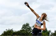 12 September 2020; Lara O'Byrne of Donore Harriers, Dublin, competing in the Shot Put event of the Senior Women's Heptathlon during day one of the Irish Life Health Combined Event Championships at Morton Stadium in Santry, Dublin. Photo by Sam Barnes/Sportsfile