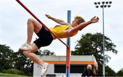 12 September 2020; Diarmuid O'Connor of Bandon AC, Cork, competing in the High Jump event of the Junior Men's Decathlon during day one of the Irish Life Health Combined Event Championships at Morton Stadium in Santry, Dublin. Photo by Sam Barnes/Sportsfile