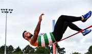 12 September 2020; Michael Healy of Youghal AC, Cork, competing in the High Jump event of the Senior Men's Decathlon during day one of the Irish Life Health Combined Event Championships at Morton Stadium in Santry, Dublin. Photo by Sam Barnes/Sportsfile