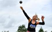 12 September 2020; Geraldine Finegan of North East Runners AC, Louth, competing in the Shot Put event of the W50 Women's Quadrathlon during day one of the Irish Life Health Combined Event Championships at Morton Stadium in Santry, Dublin. Photo by Sam Barnes/Sportsfile