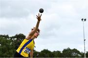12 September 2020; Erika Juozapaite of Blackrock AC, Louth, competing in the Shot Put event of the W40 Women's Pentathlon during day one of the Irish Life Health Combined Event Championships at Morton Stadium in Santry, Dublin. Photo by Sam Barnes/Sportsfile