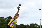 12 September 2020; Erika Juozapaite of Blackrock AC, Louth, competing in the Shot Put event of the W40 Women's Pentathlon during day one of the Irish Life Health Combined Event Championships at Morton Stadium in Santry, Dublin. Photo by Sam Barnes/Sportsfile