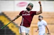 12 September 2020; Shane Stapleton of Dicksboro celebrates after scoring his side's second goal during the Kilkenny County Senior Hurling Championship Semi-Final match between Dicksboro and O'Loughlin Gaels at UPMC Nowlan Park in Kilkenny. Photo by David Fitzgerald/Sportsfile