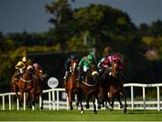 12 September 2020; Safe Voyage, right, with Colin Keane up, races alongside eventual second place Sinawann, centre, with Ronan Whelan up, on their way to winning the Clipper Logistics Boomerang Mile during day one of The Longines Irish Champions Weekend at Leopardstown Racecourse in Dublin. Photo by Seb Daly/Sportsfile