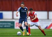 12 September 2020; Ronan Coughlan of Sligo Rovers in action against Lee Desmond of St Patrick's Athletic during the SSE Airtricity League Premier Division match between St. Patrick's Athletic and Sligo Rovers at Richmond Park in Dublin. Photo by Ben McShane/Sportsfile